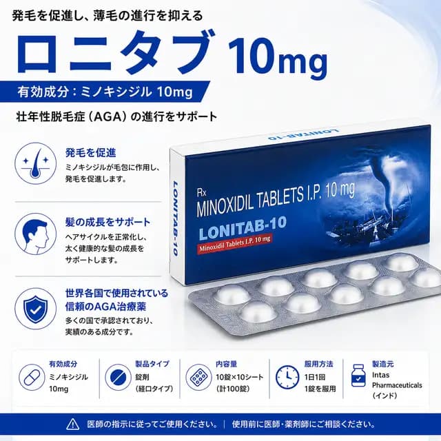 ロニタブ10mgのパッケージ画像