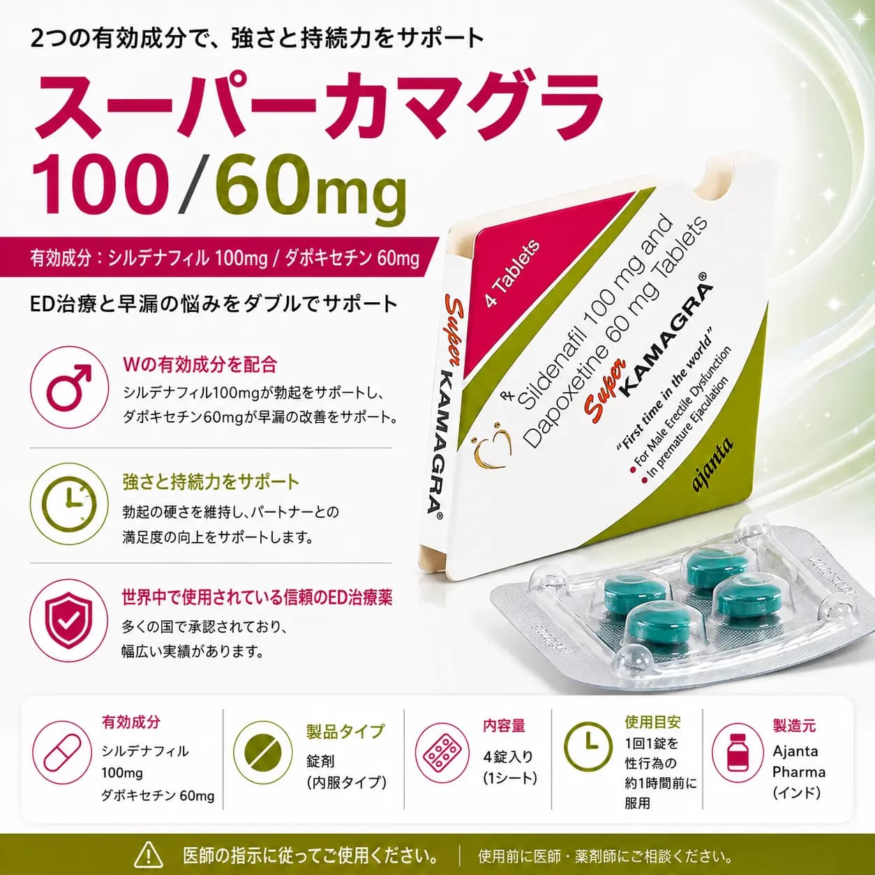 スーパーカマグラ100/60mgのパッケージ画像
