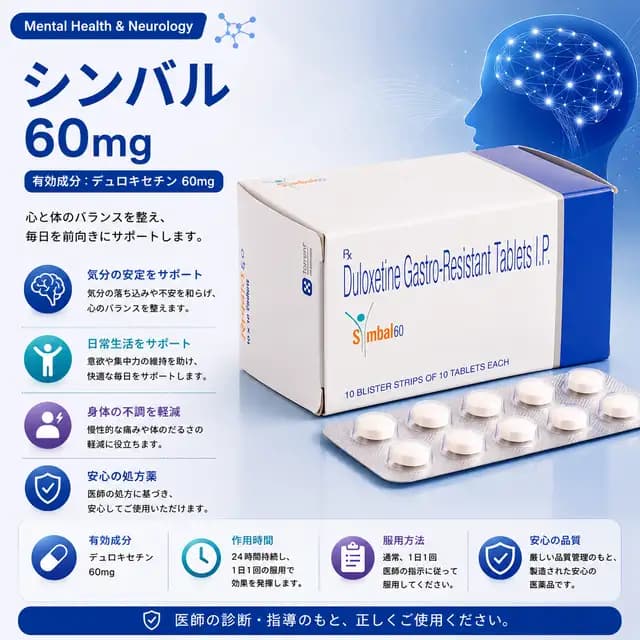 シンバル60mgのパッケージ画像